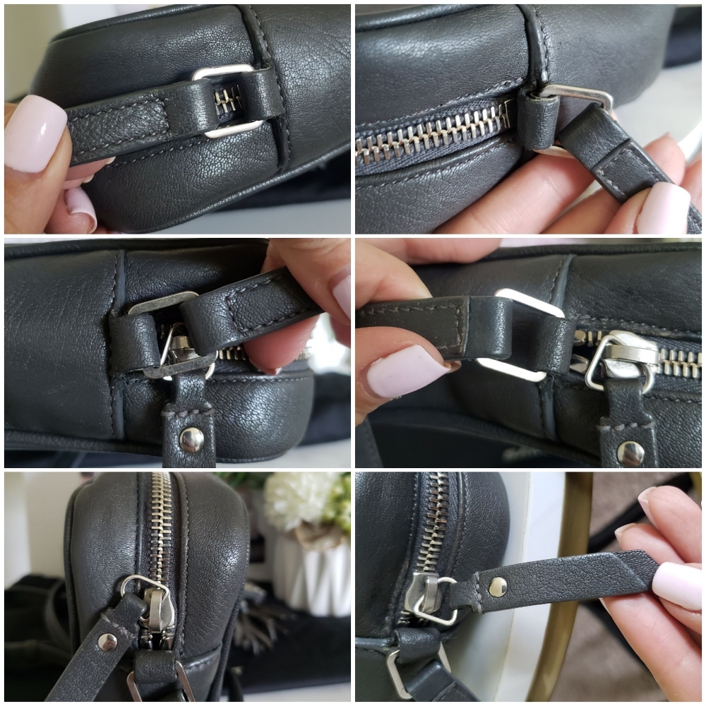 *SOLD*Authentic Pre-owned Saint Laurent Lambskin Monogram Small Lou Camera Bag - Picture 8 of 16